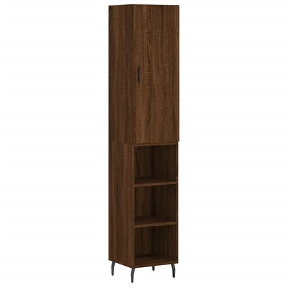 Highboard Braun Eichen-Optik 34,5x34x180 cm Holzwerkstoff