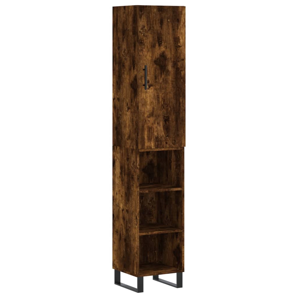 Highboard Räuchereiche 34,5x34x180 cm Holzwerkstoff