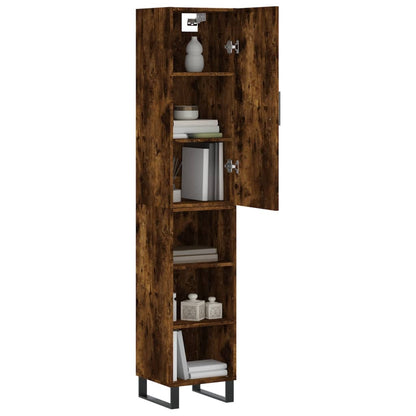 Highboard Räuchereiche 34,5x34x180 cm Holzwerkstoff