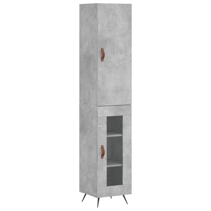 Highboard Betongrau 34,5x34x180 cm Holzwerkstoff