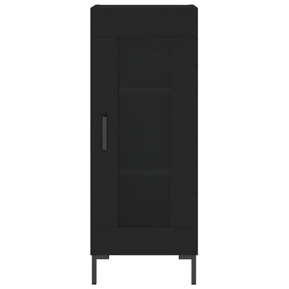 Highboard Schwarz 34,5x34x180 cm Holzwerkstoff