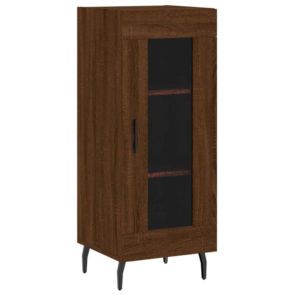 Highboard Braun Eichen-Optik 34,5x34x180 cm Holzwerkstoff