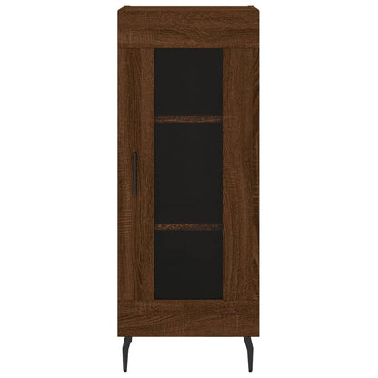 Highboard Braun Eichen-Optik 34,5x34x180 cm Holzwerkstoff