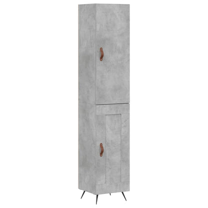 Highboard Betongrau 34,5x34x180 cm Holzwerkstoff