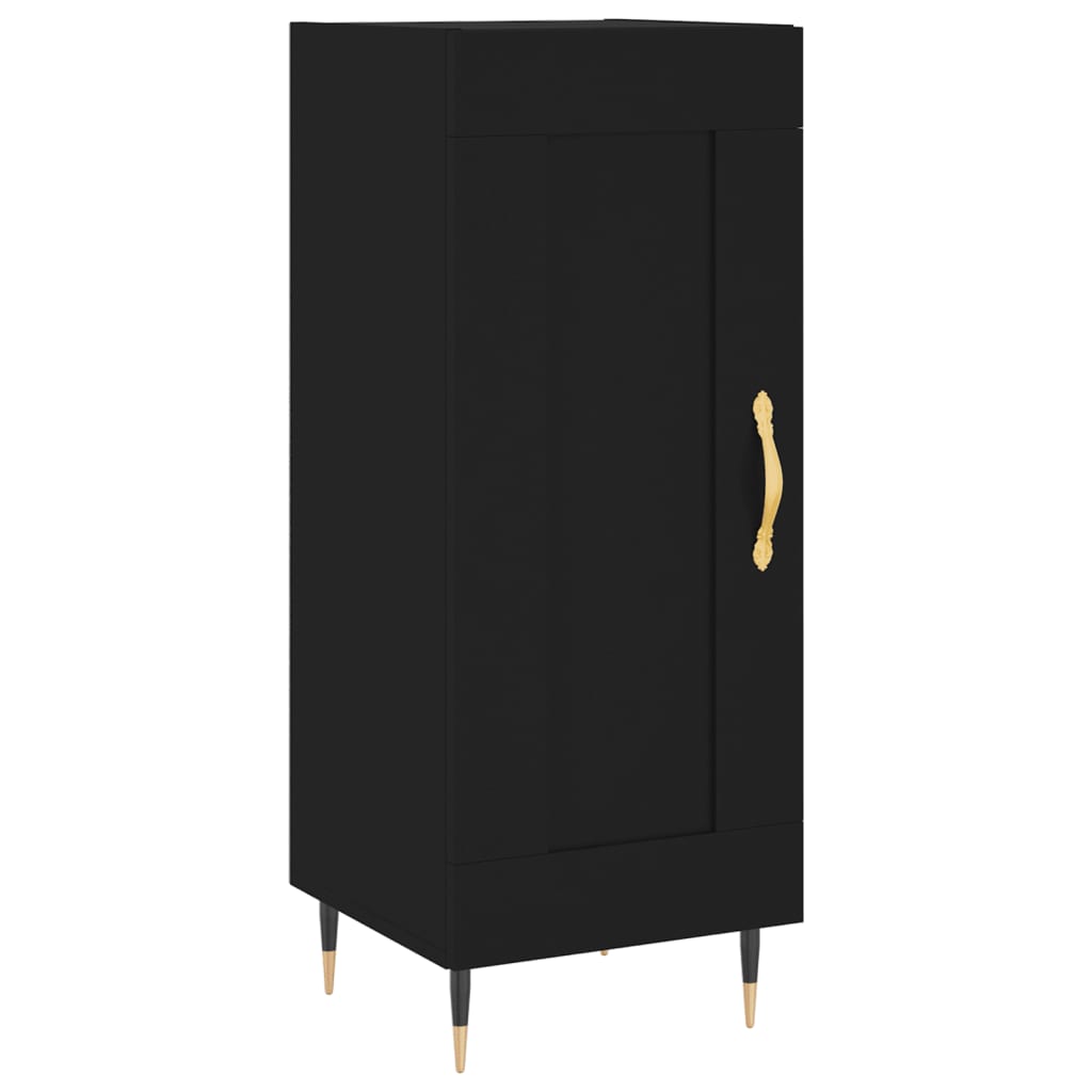 Highboard Schwarz 34,5x34x180 cm Holzwerkstoff