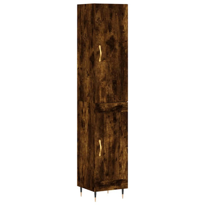 Highboard Räuchereiche 34,5x34x180 cm Holzwerkstoff