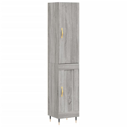 Highboard Grau Sonoma 34,5x34x180 cm Holzwerkstoff