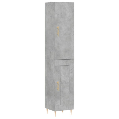 Highboard Betongrau 34,5x34x180 cm Holzwerkstoff