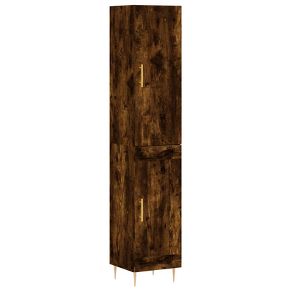 Highboard Räuchereiche 34,5x34x180 cm Holzwerkstoff