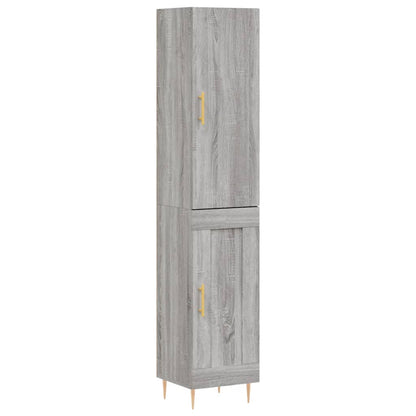 Highboard Grau Sonoma 34,5x34x180 cm Holzwerkstoff