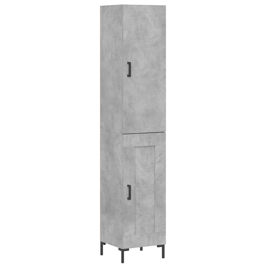 Highboard Betongrau 34,5x34x180 cm Holzwerkstoff