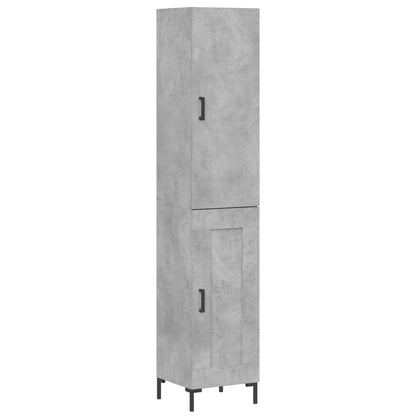 Highboard Betongrau 34,5x34x180 cm Holzwerkstoff