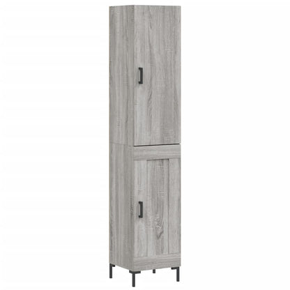 Highboard Grau Sonoma 34,5x34x180 cm Holzwerkstoff