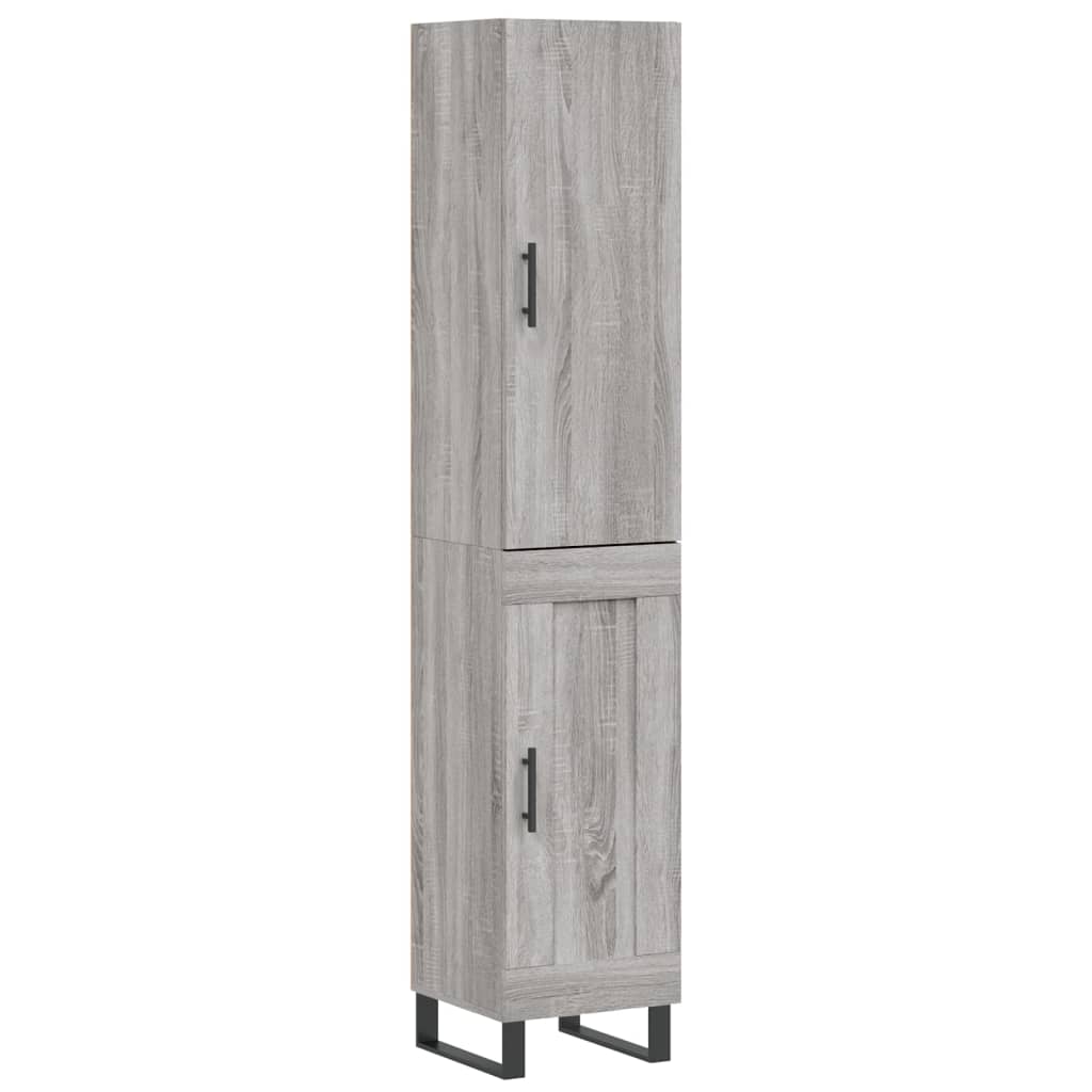 Highboard Grau Sonoma 34,5x34x180 cm Holzwerkstoff