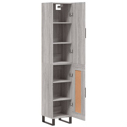 Highboard Grau Sonoma 34,5x34x180 cm Holzwerkstoff