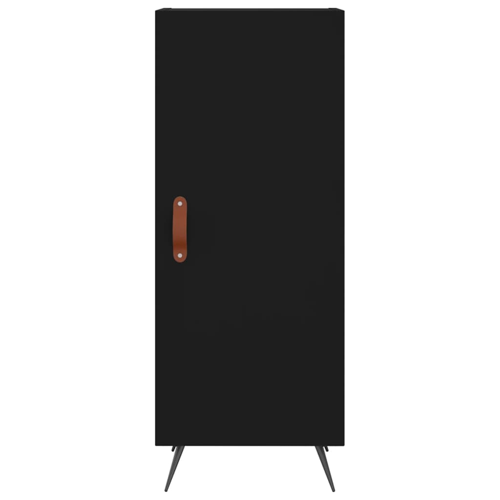 Highboard Schwarz 34,5x34x180 cm Holzwerkstoff