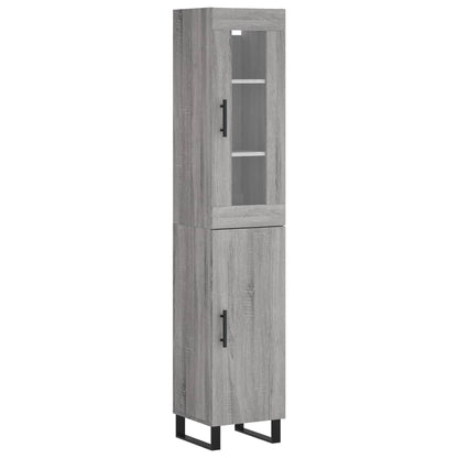 Highboard Grau Sonoma 34,5x34x180 cm Holzwerkstoff