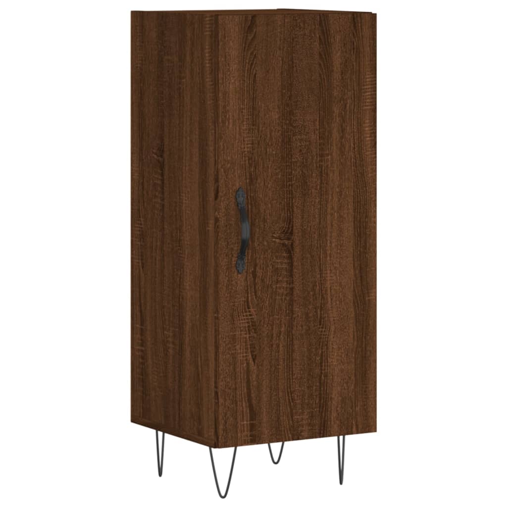 Highboard Braun Eichen-Optik 34,5x34x180 cm Holzwerkstoff