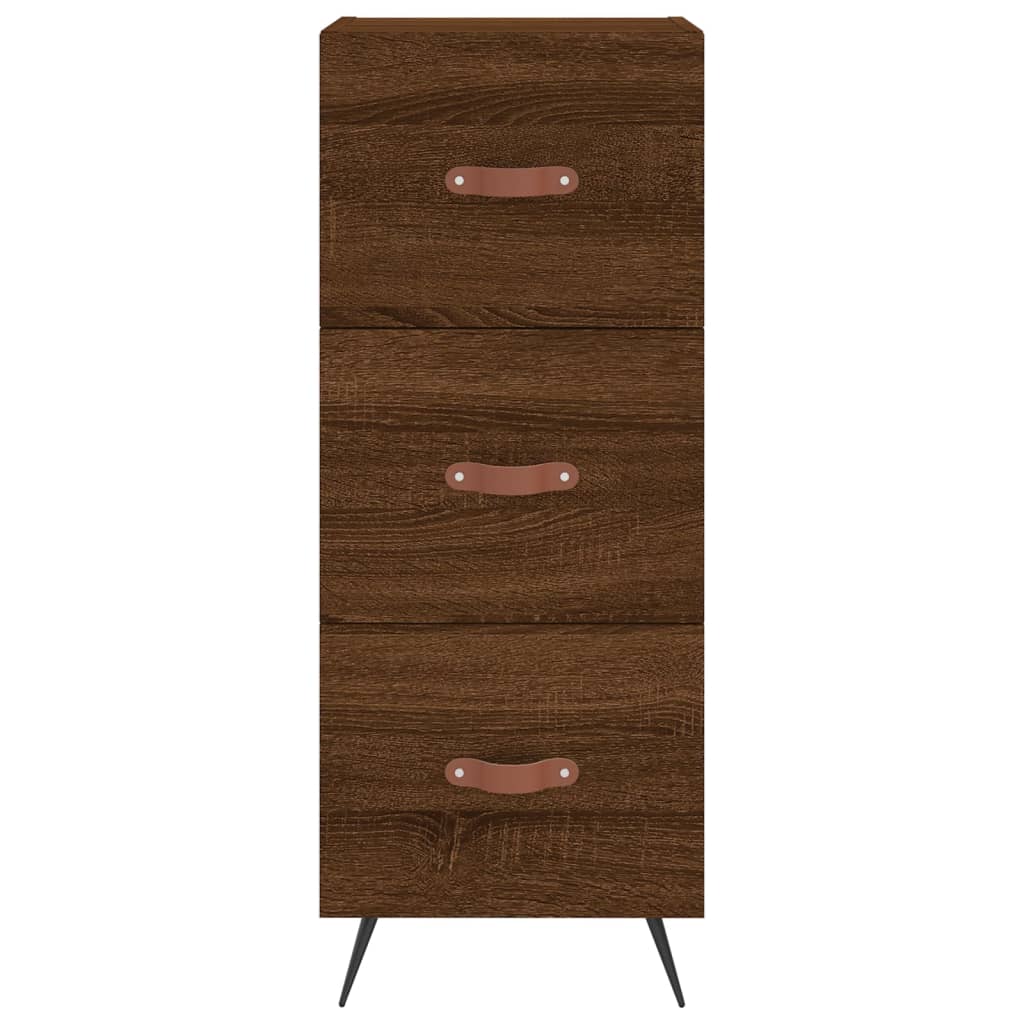 Highboard Braun Eichen-Optik 34,5x34x180 cm Holzwerkstoff