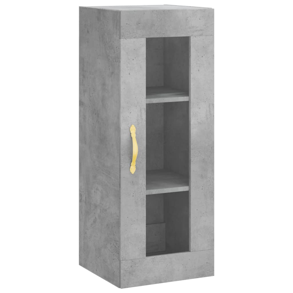 Highboard Betongrau 34,5x34x180 cm Holzwerkstoff