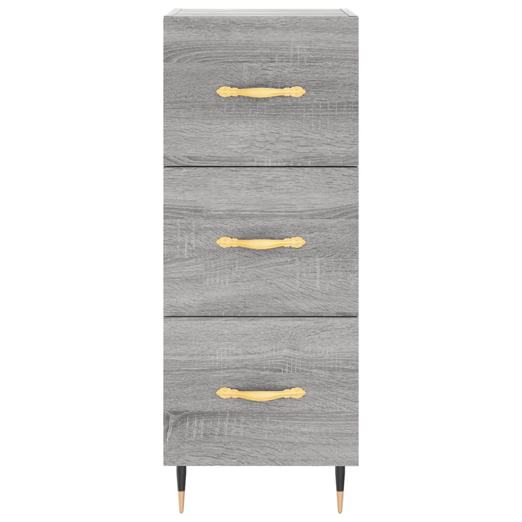 Highboard Grau Sonoma 34,5x34x180 cm Holzwerkstoff