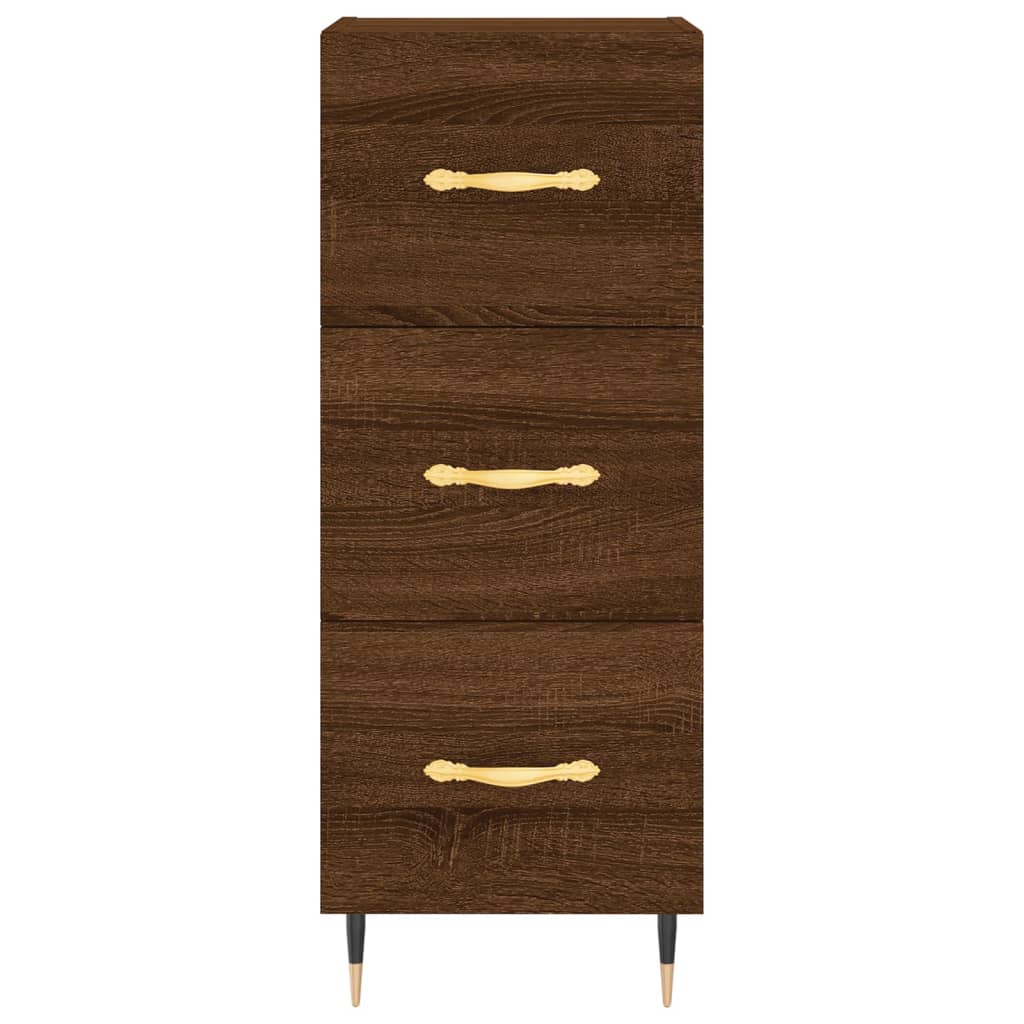 Highboard Braun Eichen-Optik 34,5x34x180 cm Holzwerkstoff