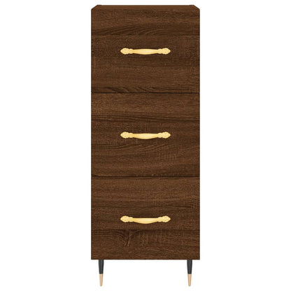 Highboard Braun Eichen-Optik 34,5x34x180 cm Holzwerkstoff