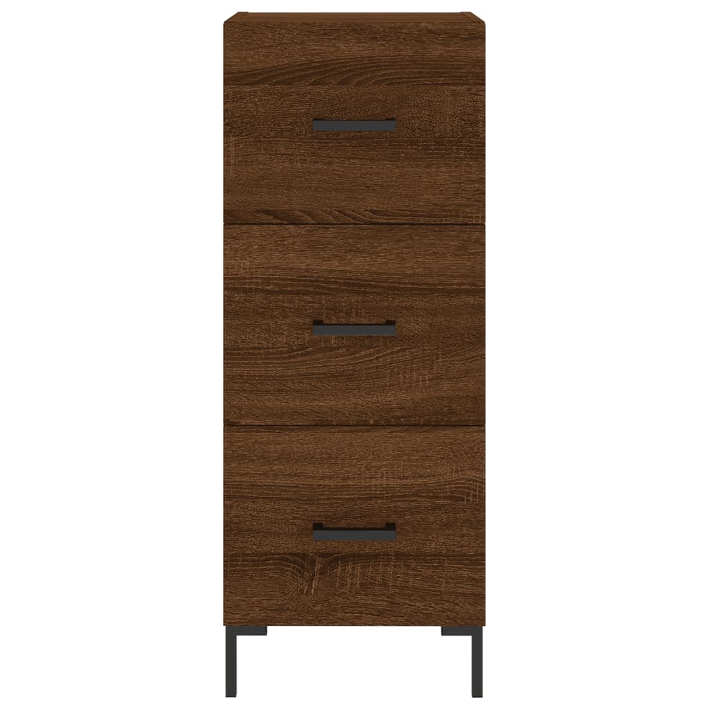 Highboard Braun Eichen-Optik 34,5x34x180 cm Holzwerkstoff