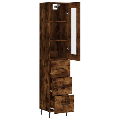 Highboard Räuchereiche 34,5x34x180 cm Holzwerkstoff