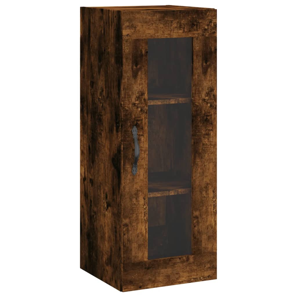 Highboard Räuchereiche 34,5x34x180 cm Holzwerkstoff