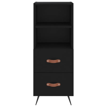 Highboard Schwarz 34,5x34x180 cm Holzwerkstoff