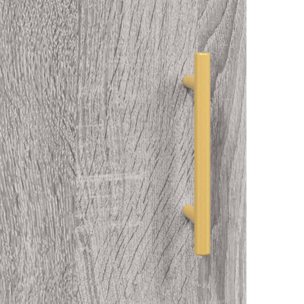 Highboard Grau Sonoma 34,5x34x180 cm Holzwerkstoff