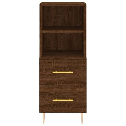 Highboard Braun Eichen-Optik 34,5x34x180 cm Holzwerkstoff