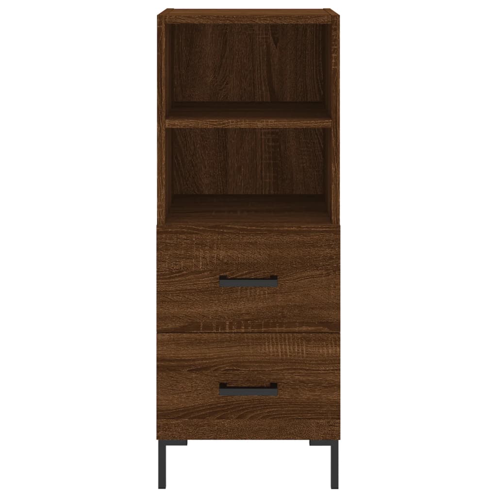 Highboard Braun Eichen-Optik 34,5x34x180 cm Holzwerkstoff