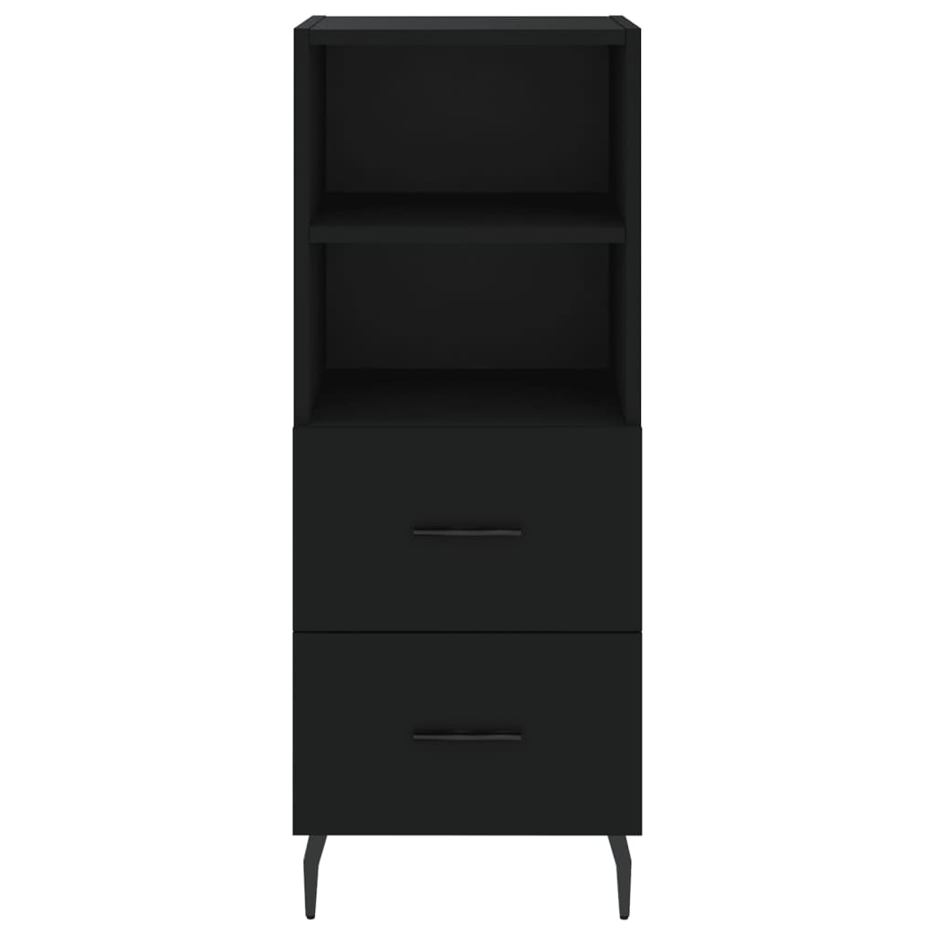 Highboard Schwarz 34,5x34x180 cm Holzwerkstoff