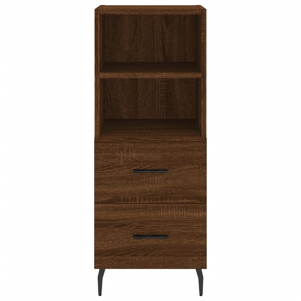 Highboard Braun Eichen-Optik 34,5x34x180 cm Holzwerkstoff