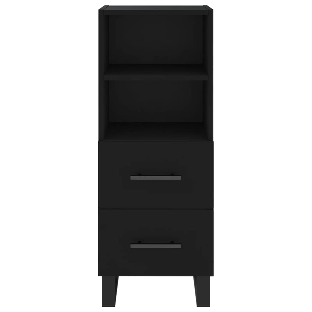 Highboard Schwarz 34,5x34x180 cm Holzwerkstoff