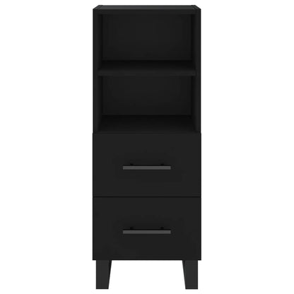 Highboard Schwarz 34,5x34x180 cm Holzwerkstoff