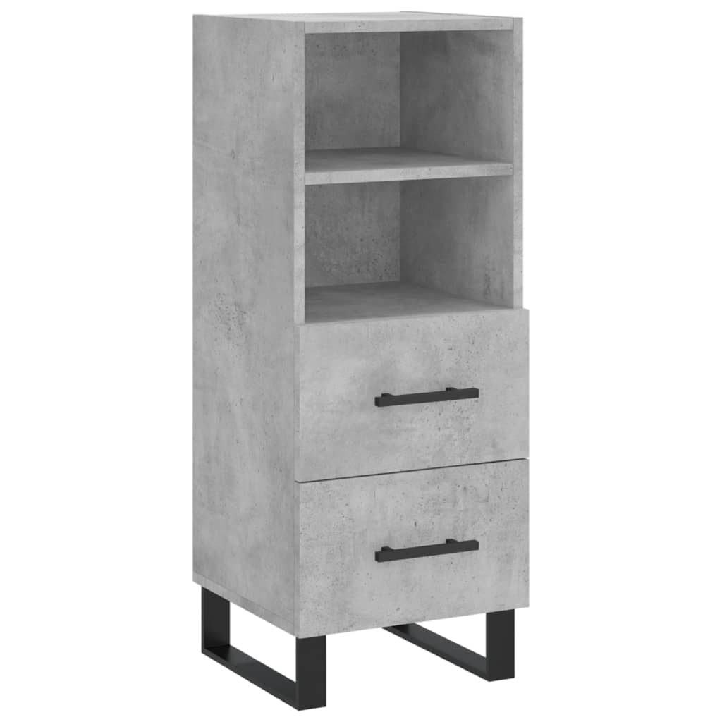 Highboard Betongrau 34,5x34x180 cm Holzwerkstoff