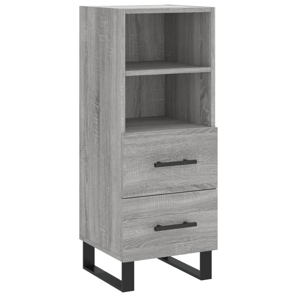 Highboard Grau Sonoma 34,5x34x180 cm Holzwerkstoff