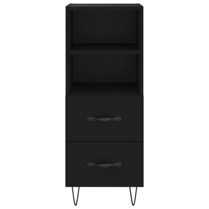 Highboard Schwarz 34,5x34x180 cm Holzwerkstoff