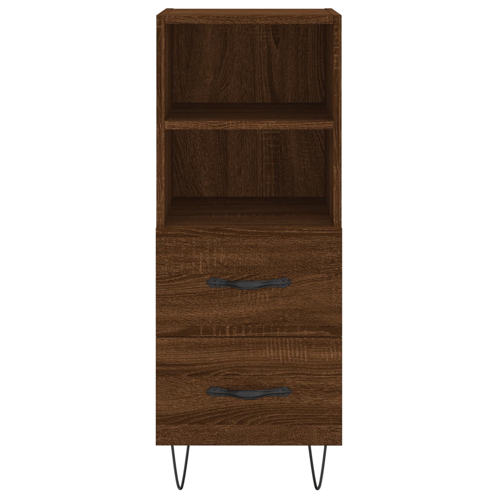 Highboard Braun Eichen-Optik 34,5x34x180 cm Holzwerkstoff