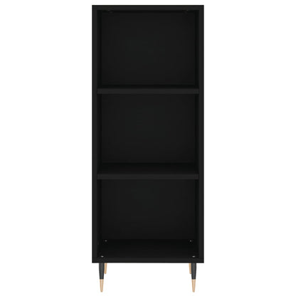 Highboard Schwarz 34,5x34x180 cm Holzwerkstoff