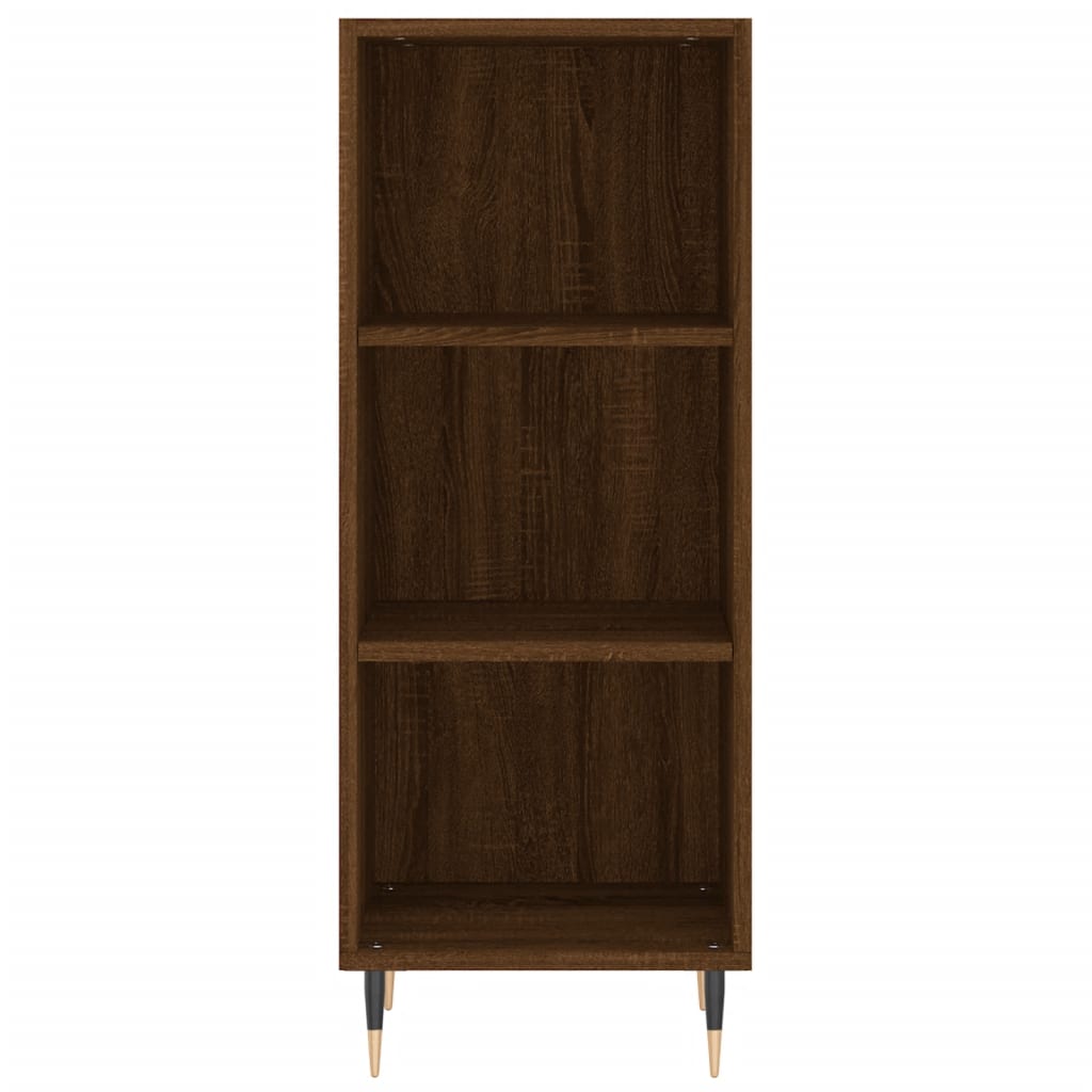 Highboard Braun Eichen-Optik 34,5x34x180 cm Holzwerkstoff