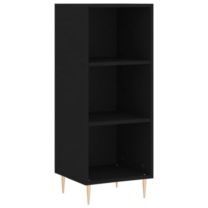 Highboard Schwarz 34,5x34x180 cm Holzwerkstoff