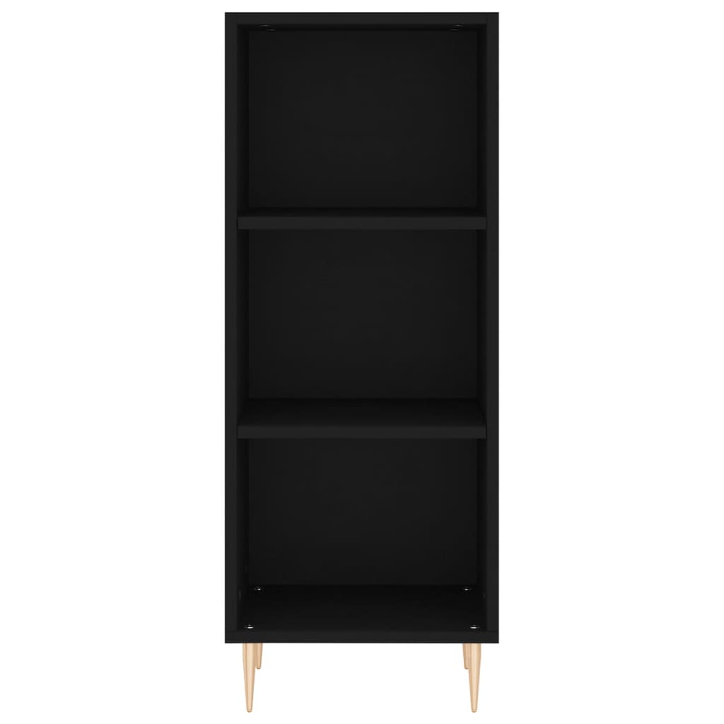 Highboard Schwarz 34,5x34x180 cm Holzwerkstoff