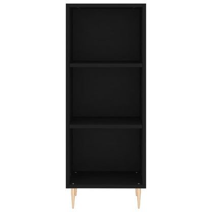 Highboard Schwarz 34,5x34x180 cm Holzwerkstoff