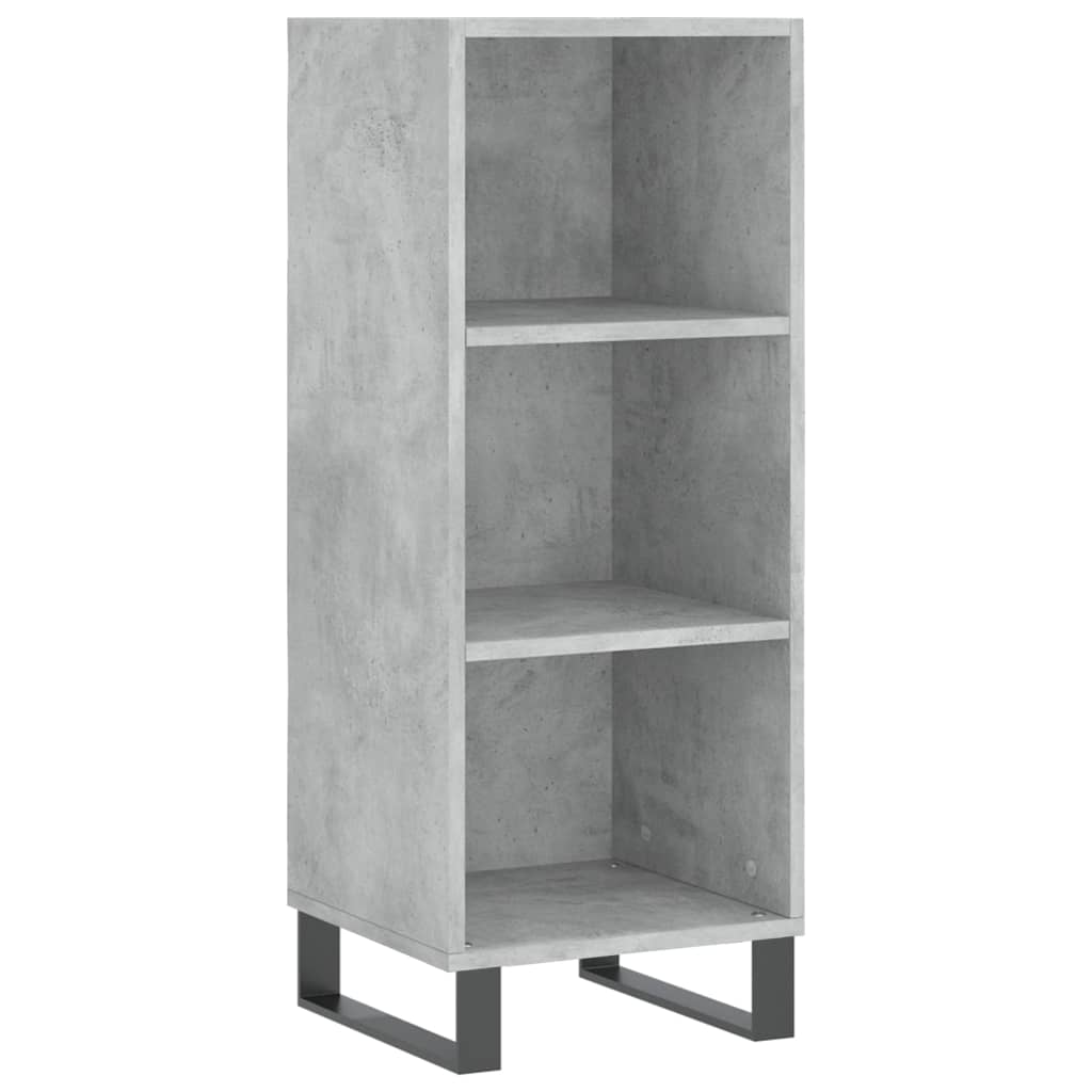 Highboard Betongrau 34,5x34x180 cm Holzwerkstoff