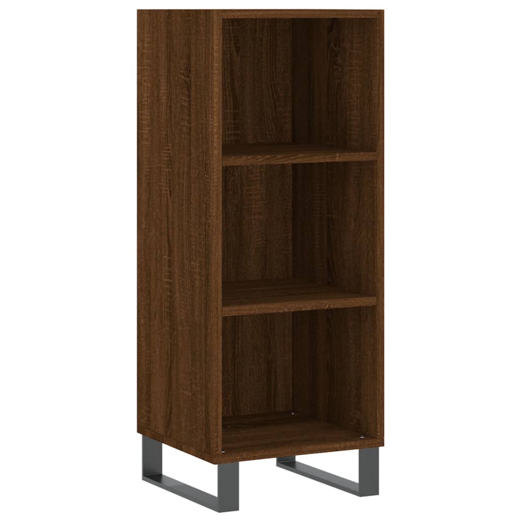 Highboard Braun Eichen-Optik 34,5x34x180 cm Holzwerkstoff