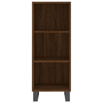 Highboard Braun Eichen-Optik 34,5x34x180 cm Holzwerkstoff